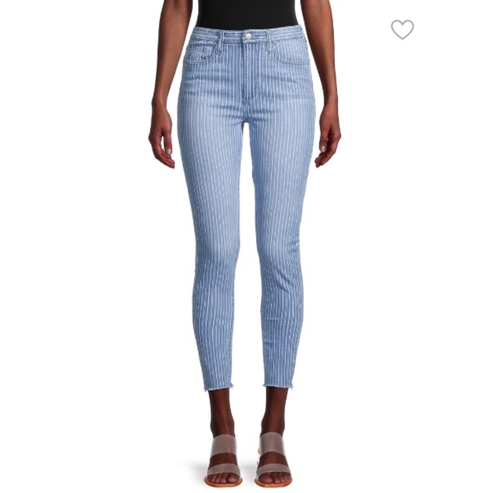 NWT Joe's Jeans High-Rise Stripe Skinny Ankle Pant